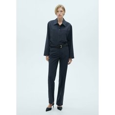 Брюки скинни MANGO, размер 38 EU, синий