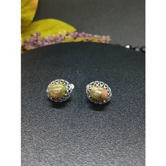 Серьги Малахит 777, розовый, зеленый
