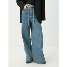 Джинсы широкие Maison David, размер XS, синий, серый