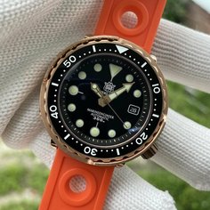 Наручные часы Steeldive, черный, оранжевый