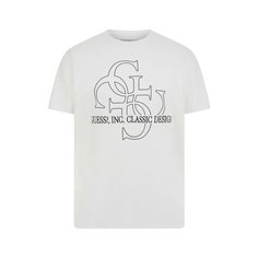Футболка GUESS SS BSC CLASSIC QUATTRO G TEE, размер S, белый