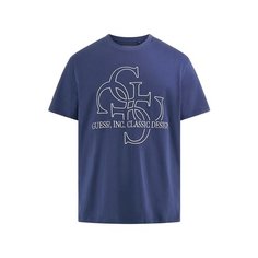 Футболка GUESS SS BSC CLASSIC QUATTRO G TEE, размер XXL, синий