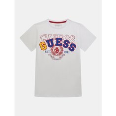 Футболка GUESS SS T-SHIRT, размер 8 лет, белый