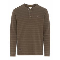 Футболка Camel Active Henley 1/1 Arm, размер M, коричневый