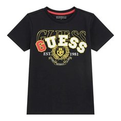 Футболка GUESS SS T-SHIRT, размер 10 лет, черный