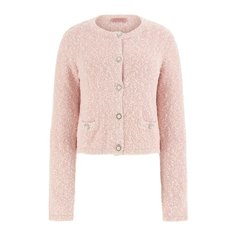 Кардиган GUESS, размер M, , розовый/белый