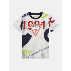 Футболка GUESS, размер 7 лет, синий