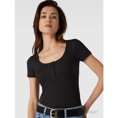 Футболка GUESS Samantha Rib SS Tee, , размер XL, черный