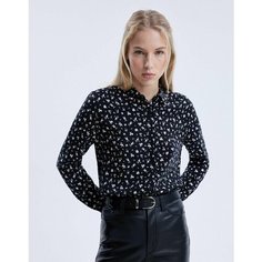 Рубашка Gloria Jeans, размер XL (52-54), черный/молочный