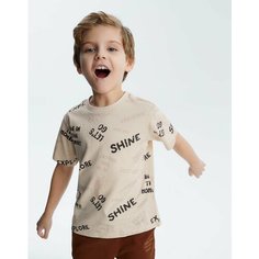 Футболка Gloria Jeans, размер 12-24мес/92, бежевый