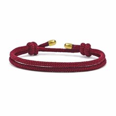 Плетеный браслет, 1 шт., бордовый Accessories Shop 17th