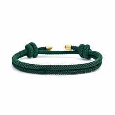 Плетеный браслет, 1 шт., темно-зеленый Accessories Shop 17th
