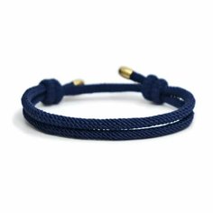 Плетеный браслет, 1 шт., темно-синий Accessories Shop 17th