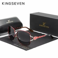Солнцезащитные очки KINGSEVEN, красный/черный
