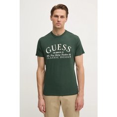 Футболка GUESS BSC Intl Classic Design Tee, размер XXL, зеленый