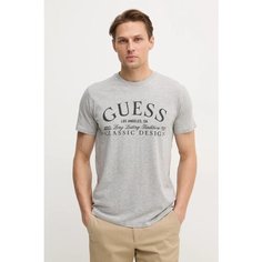 Футболка GUESS BSC Intl Classic Design Tee, размер L, серый