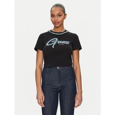 Футболка GUESS CN SS JEANS CHAIN TEE, размер L, черный