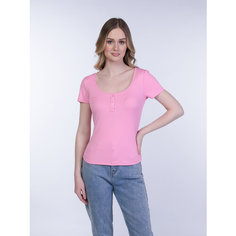 Футболка GUESS Samantha Rib SS Tee, , размер XS, розовый 2