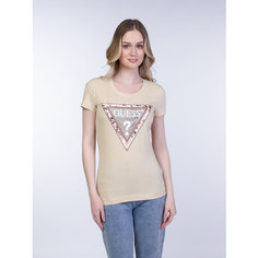 Футболка GUESS SS CN CHEETA LOGO TRIANGLE TEE, размер M, белый2