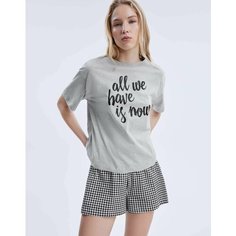 Пижама Gloria Jeans, размер XS (40), черный, серый