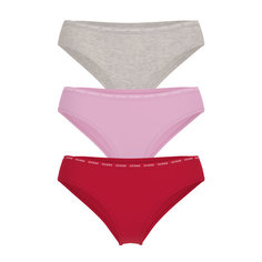 Трусы GUESS 3 PACK BASIC BRIEF, комплект из 3 шт., размер M, красный/серый