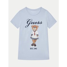 Футболка GUESS SS T-SHIRT, размер 12 лет, голубой