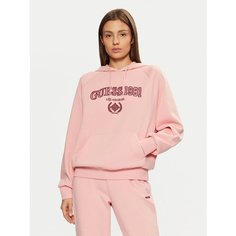 Толстовка GUESS Margaret Hoodie Sweatshirt, размер L, , розовый