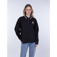 Джемпер GUESS MARGARET POLO SWEATSHIRT, размер XL, , коричневый