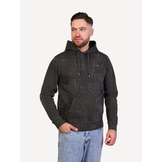 Толстовка GUESS Lasered Aop Hoodie Sweatshirt, размер XXL, , черный
