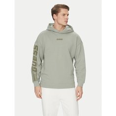 Толстовка GUESS Dalim Over Hooded Sweatshirt, размер XXL, , зеленый
