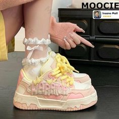 Кроссовки MOOCIE Осень-зима 2024, размер Длина стельки 235 мм, розовый