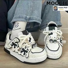 Кроссовки MOOCIE Осень-зима 2024, размер Длина стельки 250 мм, черный, белый