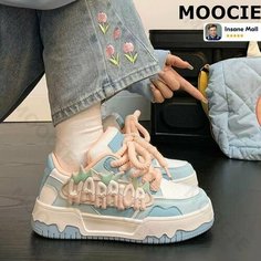 Кроссовки MOOCIE Осень-зима 2024, размер Длина стельки 235 мм, голубой