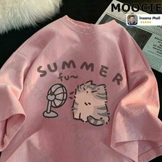 Футболка MOOCIE, размер 2XL, бледно-розовый