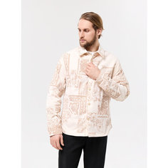 Куртка GUESS Bandana Shacket, размер XXL, бежевый