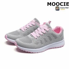 Кроссовки MOOCIE Весна-лето 2024, размер Длина стельки 270 мм, светло-серый/светло-розовый