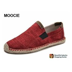 Эспадрильи MOOCIE, размер CN39 (Длина стопы 24-24.5 см), бордовый