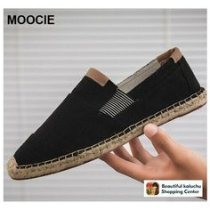 Эспадрильи MOOCIE, размер CN43 (Длина стопы 26-26.5 см), черный