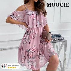 Платье MOOCIE Весна-лето 2024, размер M, розовый