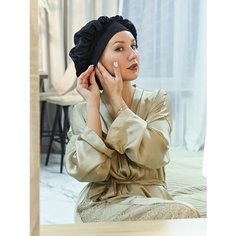 Шапка WMA STORE для сна для женщин, размер 50-60, черный