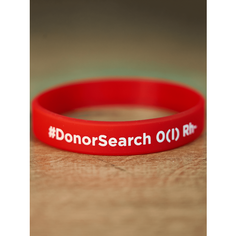Браслет DonorSearch, 1 шт., размер 20 см, размер L, диаметр 7 см, красный