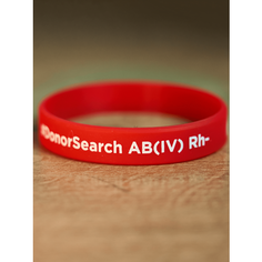 Браслет DonorSearch, 1 шт., размер 20 см, размер L, диаметр 7 см, красный