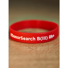 Браслет DonorSearch, 1 шт., размер 20 см, размер L, диаметр 7 см, красный