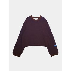 Джемпер Jungles Jungles Two Tone Rib Knit, размер L, , коричневый/голубой