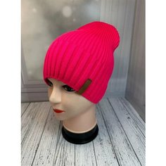 Шапка бини для девочек, размер единый, фуксия Daisyshop