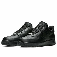 Кроссовки NIKE Air Force 1 07, полнота B (US)/ на среднюю стопу, размер 42EU/26.5CM, black