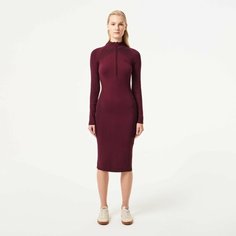 Платье LACOSTE Осень-зима 2024, размер T34, бордовый