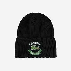 Шапка бини LACOSTE для мужчин и женщин, размер TTU, черный
