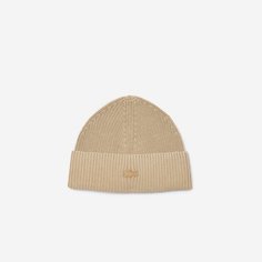 Шапка бини LACOSTE для мужчин и женщин, размер TTU, бежевый