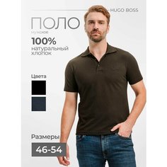 Поло BOSS, размер XXL, черный/черный